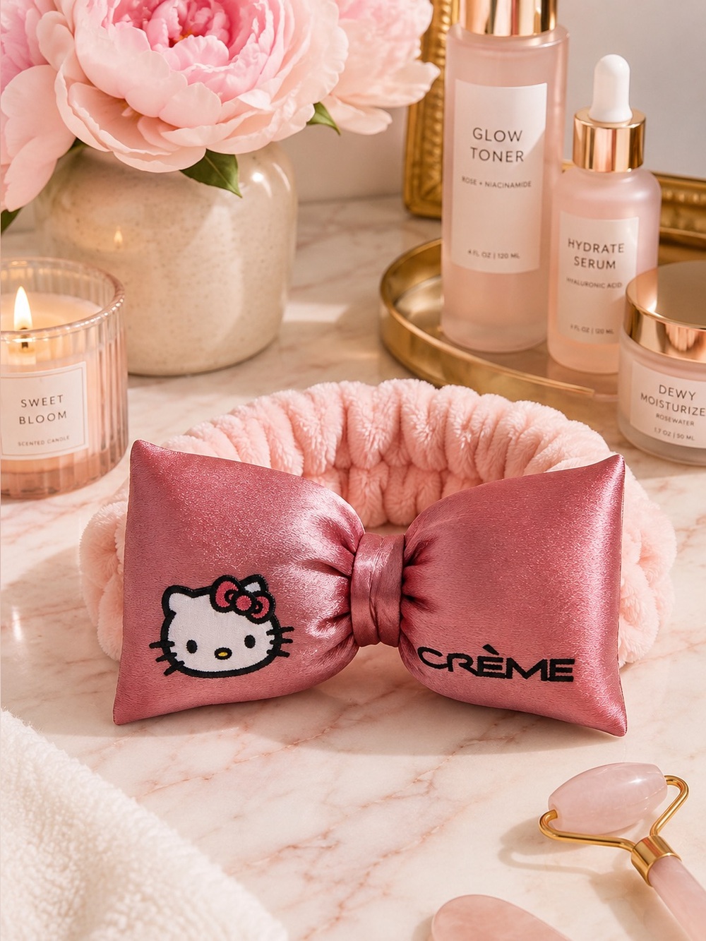 The Crème Shop x Hello Kitty & Friends Satin/Plush Spa Headband | NWT | Sold Out